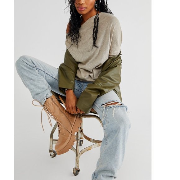 NWT Free People Get Together Long Sleeve / Shitake - Picture 3 of 4